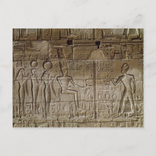 Relief depicting Seti I  making an offering Postcard