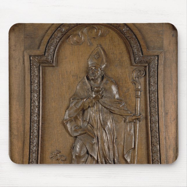 Relief depicting St. Medard  Bishop Mouse Pad (Front)