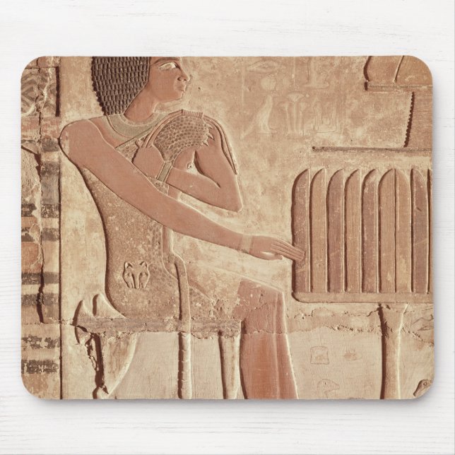 Relief depicting the deceased seated mouse pad (Front)