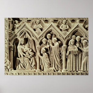 Relief depicting the Presentation of the Monks Poster