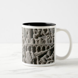 Relief depicting the Siege of Carcassonne Two-Tone Coffee Mug