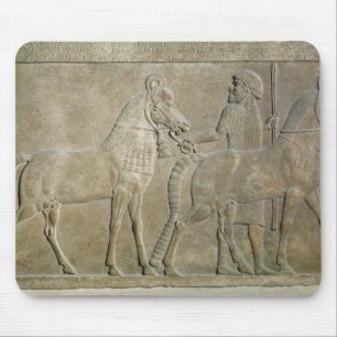 Relief depicting the tributaries of Sargon II Mouse Pad