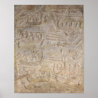 Relief depicting the unloading of wood