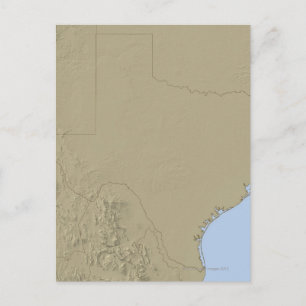 Relief Map of Texas 2 Postcard