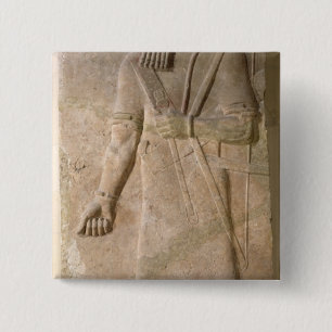 Relief of an Assyrian warrior 15 Cm Square Badge