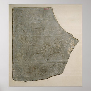 Relief of the Assyrian army in battle and at Poster