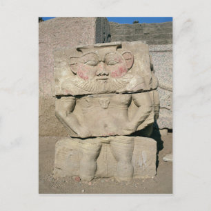 Relief of the Egyptian household god, Bes Postcard