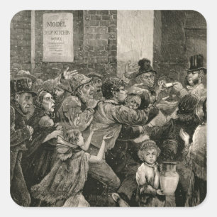 Relief of the Unemployed in London Square Sticker