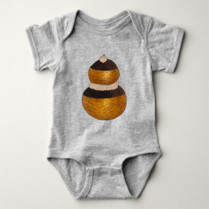 Religieuse French Choux Pastry Cream Puff Dessert Baby Bodysuit