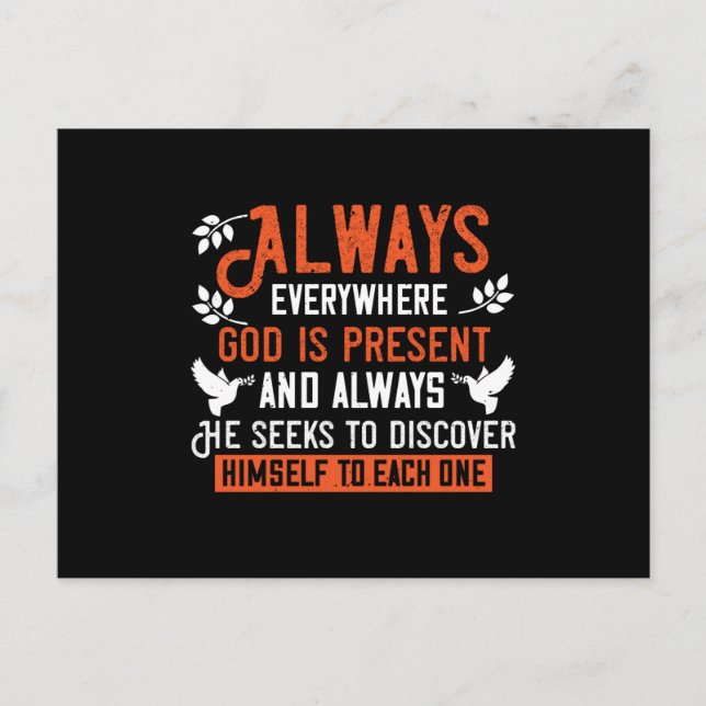 Religion - Always Everywhere God Is Present Postcard (Front)