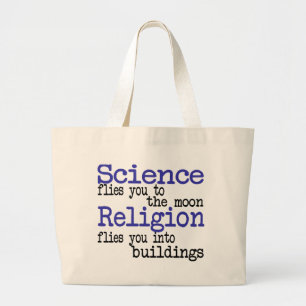 Religion and Science Large Tote Bag