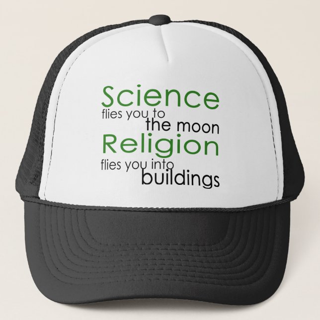 Religion and Science Trucker Hat (Front)