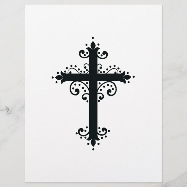 Religion Cross with an ornament Flyer (Front)