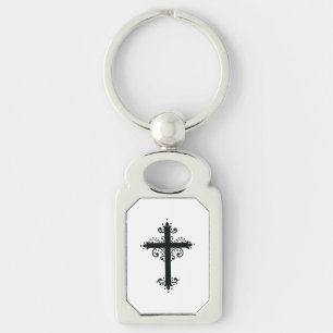 Religion Cross with an ornament Key Ring