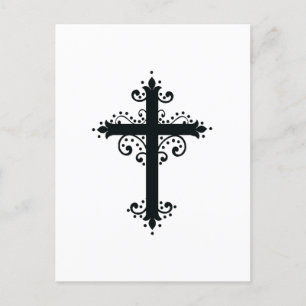 Religion Cross with an ornament Postcard