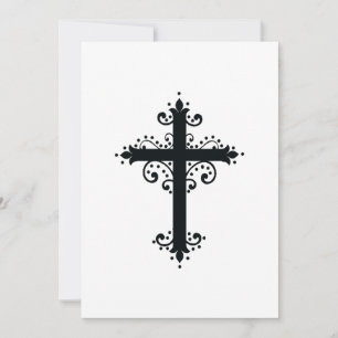 Religion Cross with an ornament Thank You Card