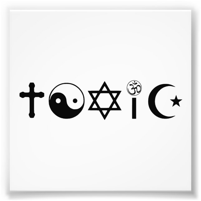 Religion Is Toxic Freethinker Photo Print (Front)