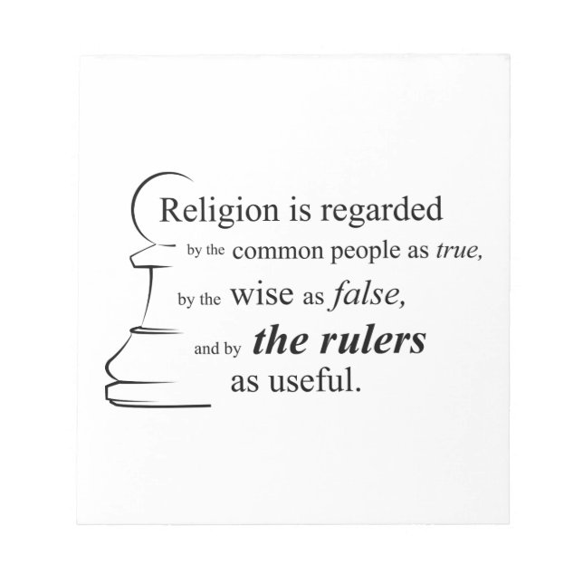 Religion is useful notepad (Front)