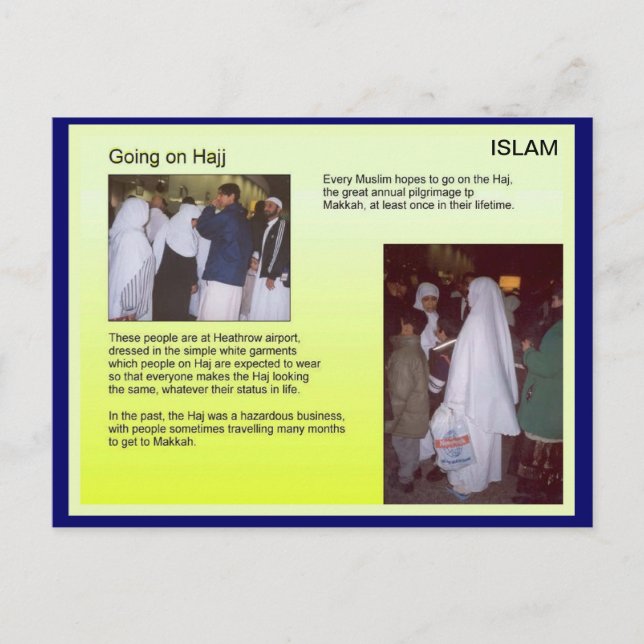 Religion, Islam, Haj Postcard (Front)