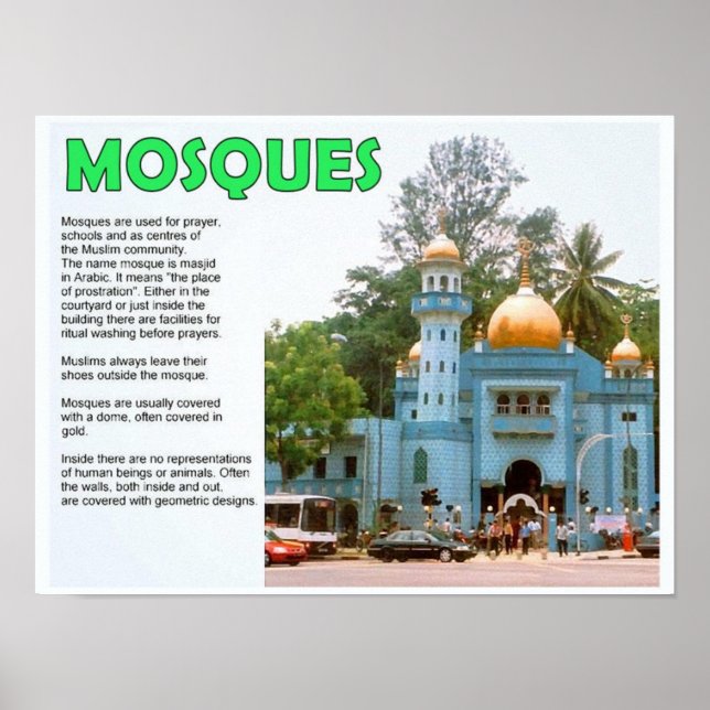 Religion, Islam, Mosques Poster (Front)
