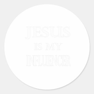 Religion - Jesus Is My Influencer Classic Round Sticker