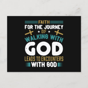Religion - Walking With God Postcard