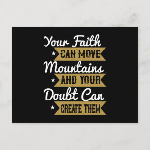 Religion - Your Faith Can Move Mountains Postcard