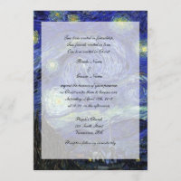 Religions, Christ wedding invitation, Starry Night