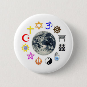 RELIGIONS of the WORLD 6 Cm Round Badge