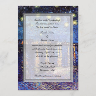 religion's wedding, van Gogh starry night Invitation