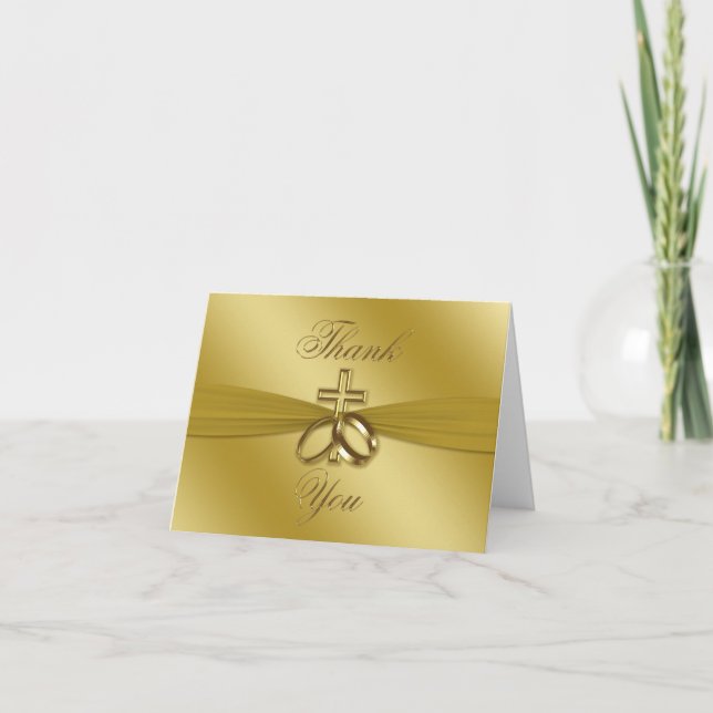 Religious 50th Wedding Anniversary Thank You Card (Front)