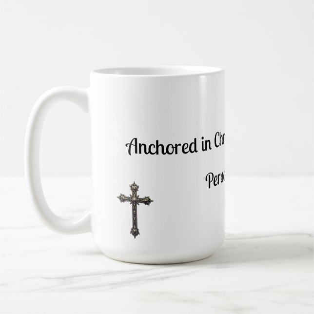 Religious Anchored in Christ Mug (Left)