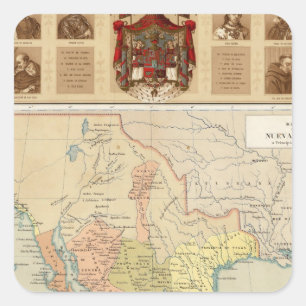 Religious and Secular Figures of Mexico Square Sticker