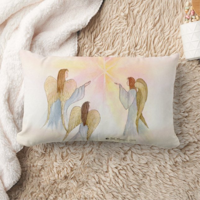Religious Angels Personalised Lumbar Cushion (Blanket)