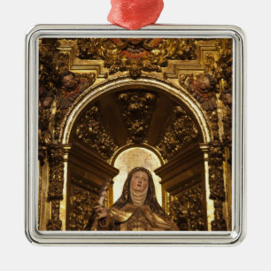 Religious art representing Santa Teresa 2 Metal Ornament