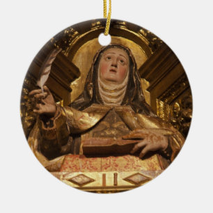 Religious art representing Santa Teresa Ceramic Tree Decoration