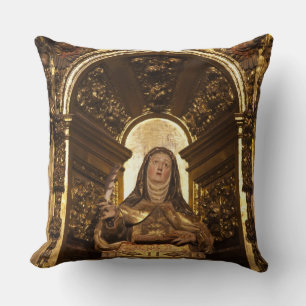 Religious art representing Santa Teresa Cushion
