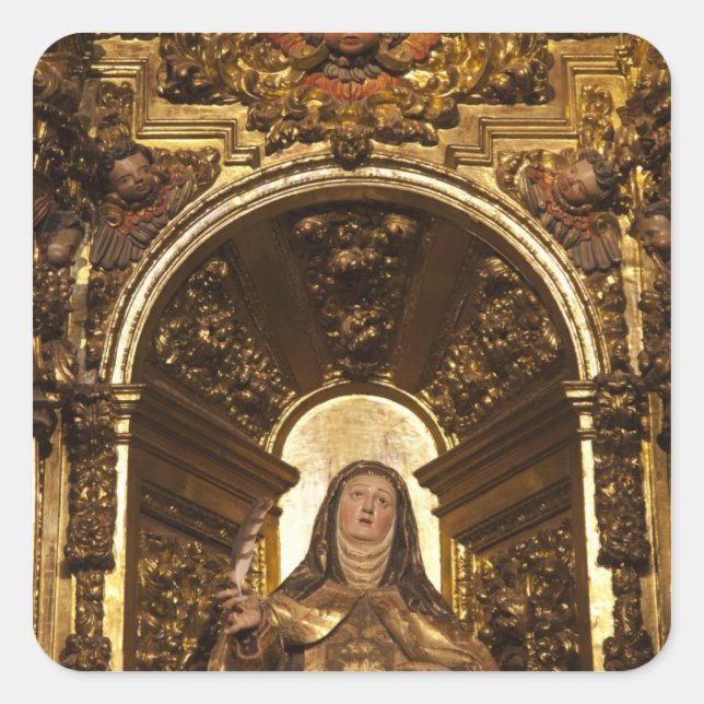 Religious art representing Santa Teresa Square Sticker (Front)