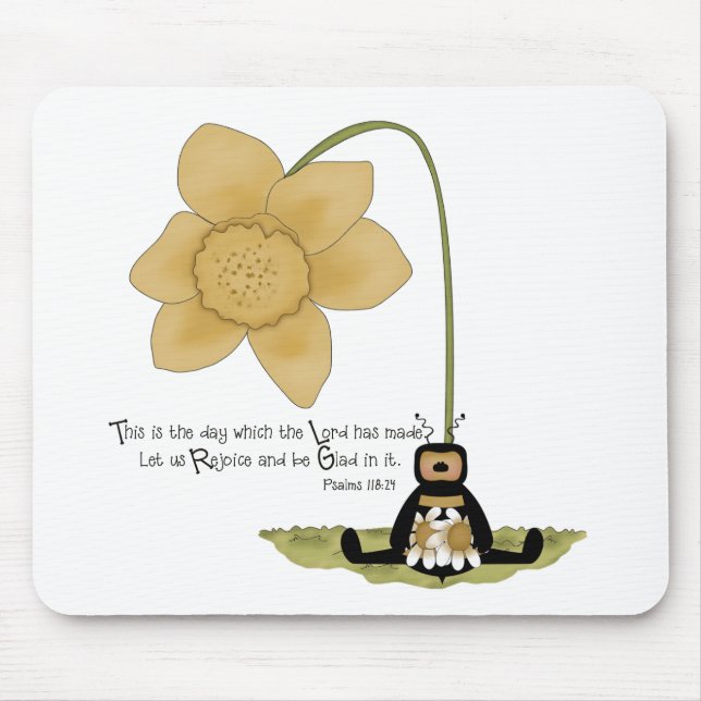 Religious Bee Mouse Pad (Front)