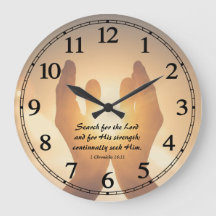 Religious Bible Quote Verse Personalizable Clock