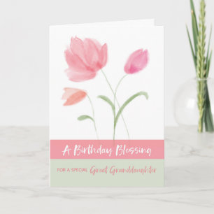 Religious Birthday Great Granddaughter Blessings Card