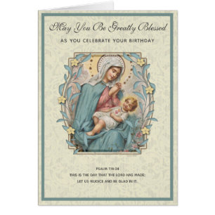Religious Birthday Virgin Mary Jesus Scripture