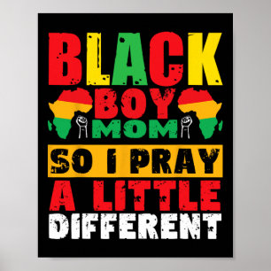 Religious Black Boy Mom Mama Black History Month A Poster