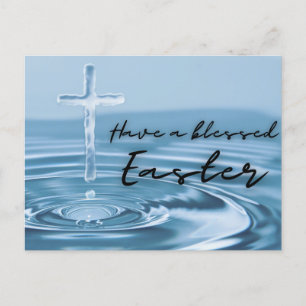 Religious Blessed Easter Postcard