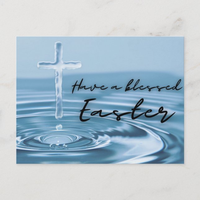 Religious Blessed  Easter Postcard (Front)