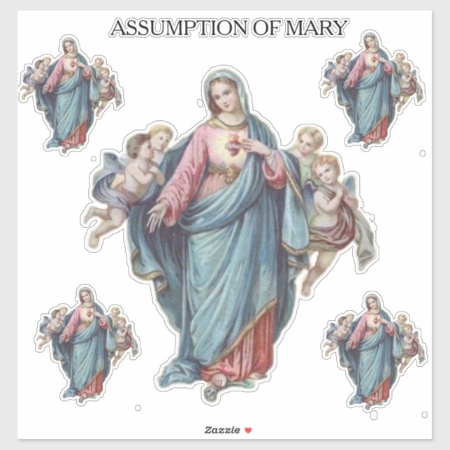 Religious Blessed Virgin Assumption of Mary Angels (Sheet)