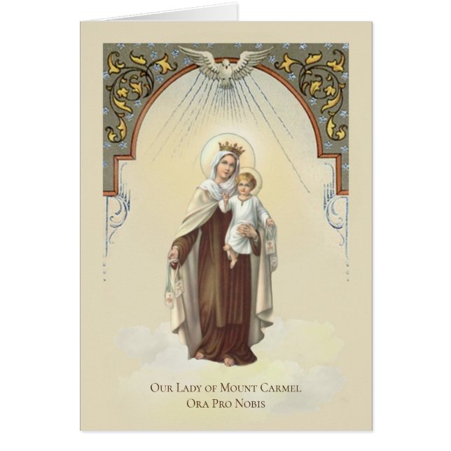 Religious Blessed Virgin Mary Jesus Mount Carmel (Front)