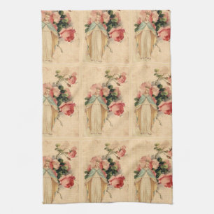 Religious Blessed Virgin Mother Mary Roses Tea Towel