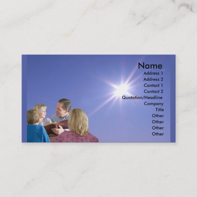 Religious Business Card (Front)