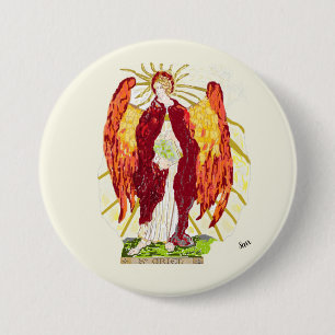 Religious Button : Archangel Uriel 
